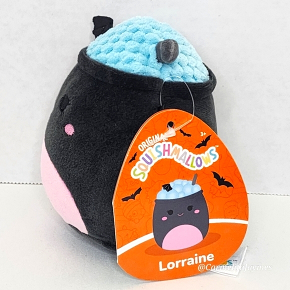 🎃 LORRAINE 🧙‍♀️ Black & Pink Couldron Halloween 2024 Original Squishmallow NWT - Picture 2 of 8